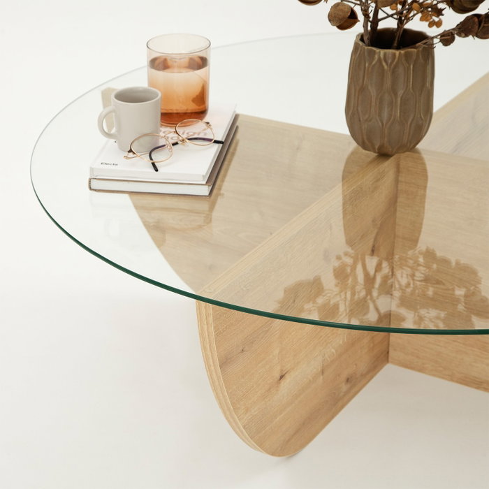 Hanah Home Mesa de centro Lily - Sapphire Oak